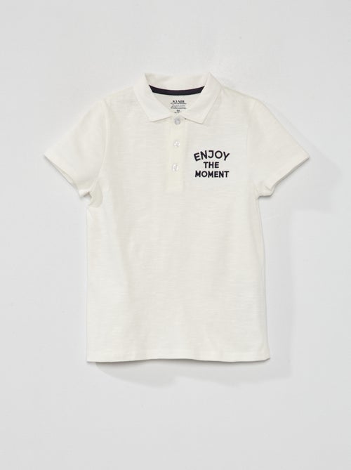 Polo "Enjoy the moment" - Kiabi