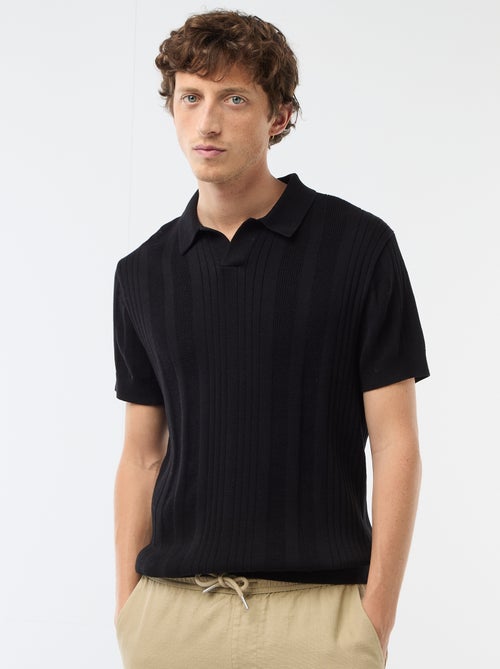 Polo in jerseytricot met tricot-effect - Kiabi Polo in jerseytricot met tricot-effect - Kiabi
