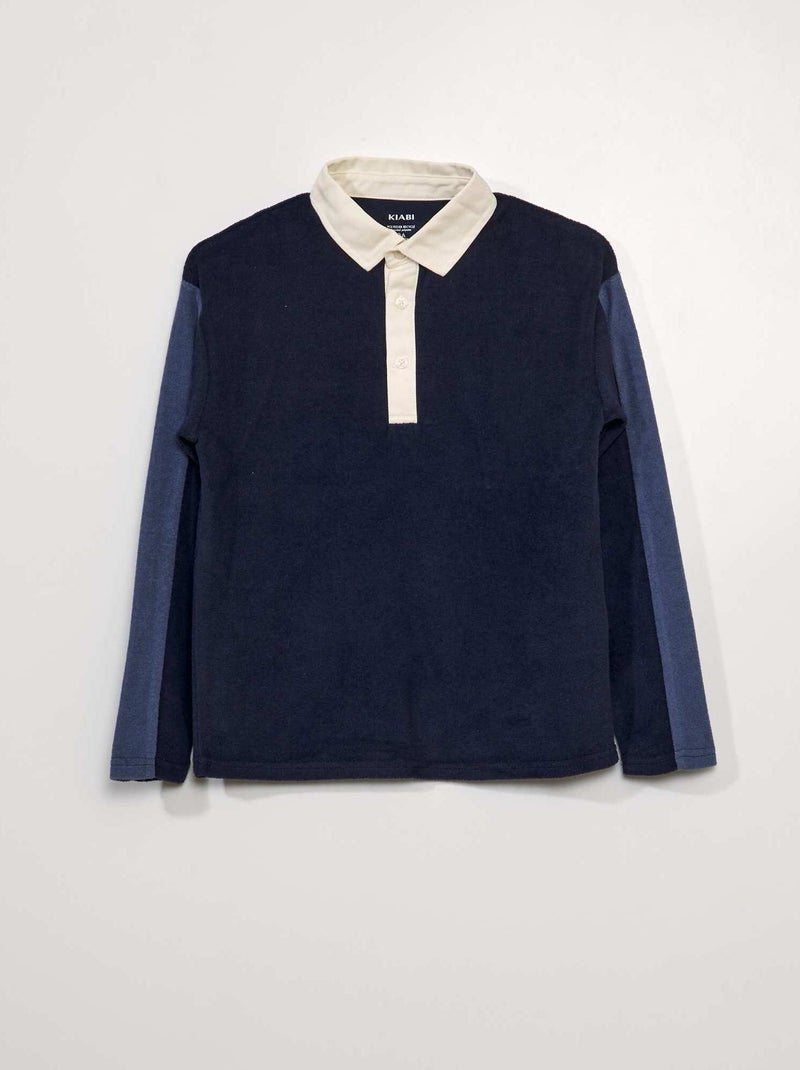 Polo in rugbystijl BLAUW - Kiabi