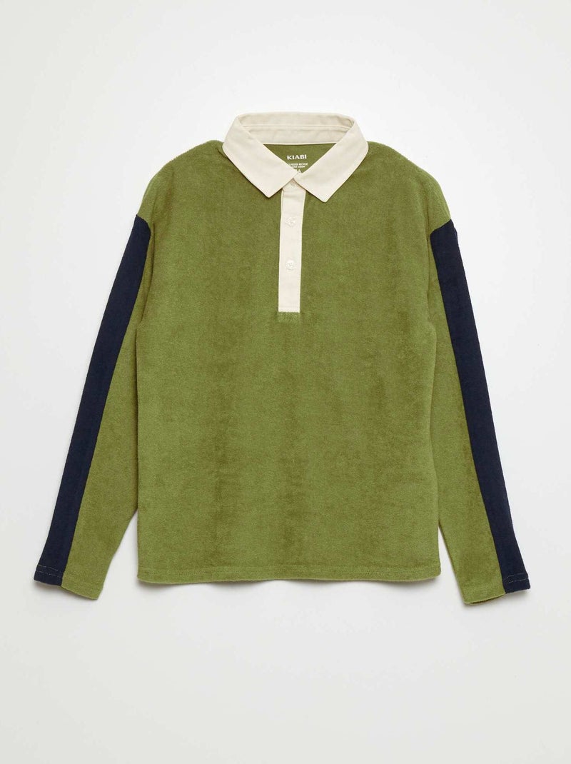 Polo in rugbystijl GROEN - Kiabi