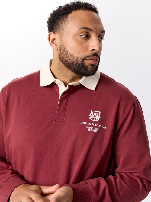 Polo in rugbystijl met lange mouwen - Kiabi