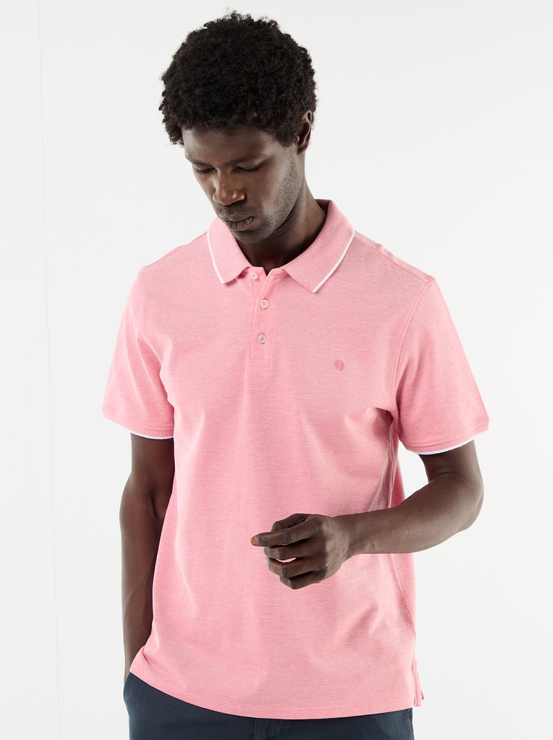 Polo met borduursel op de borst Rood - Kiabi