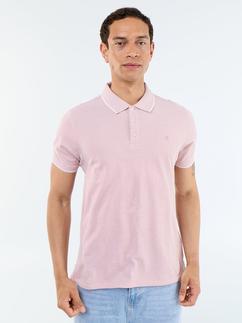 Polo met borduursel op de borst Rose - Kiabi