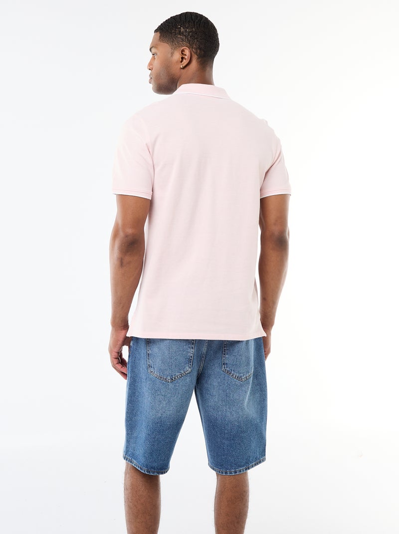 Polo met borduursel op de borst Rose - Kiabi