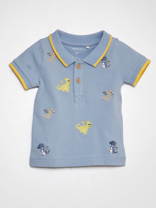 Polo met dinoborduursels 'NAME IT' - Kiabi