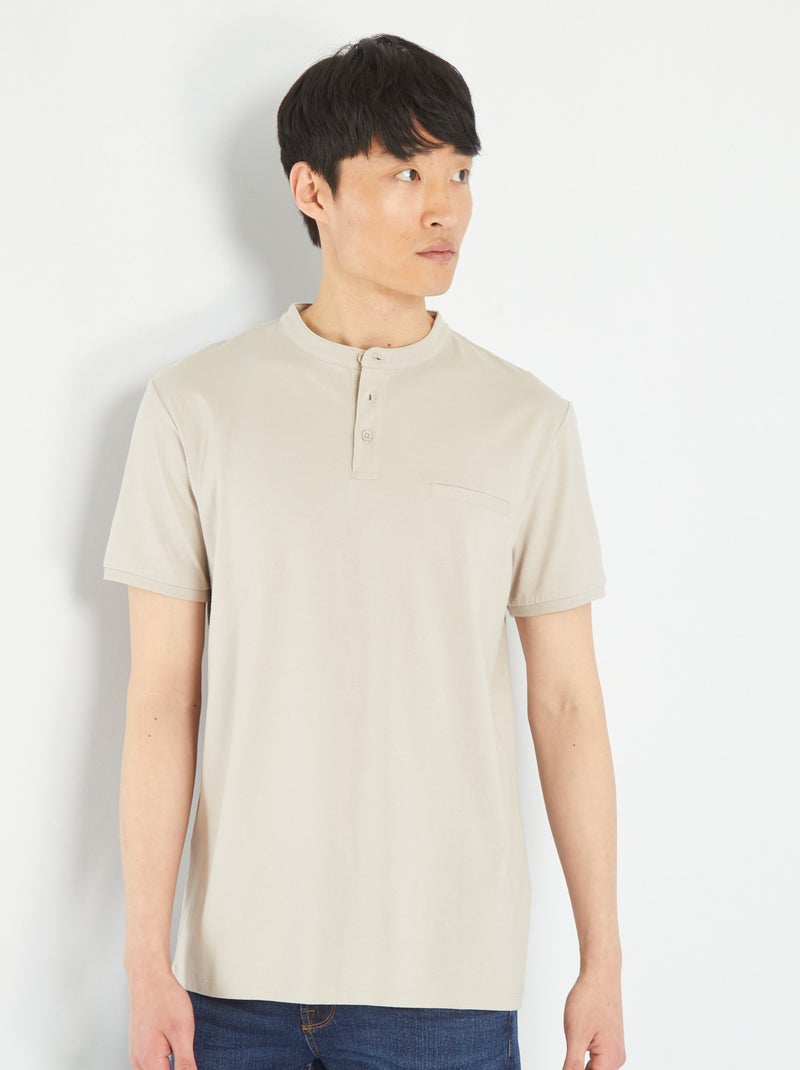 Polo met korte mouw beige - Kiabi