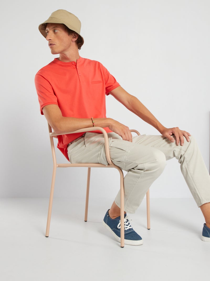 Polo met korte mouw rood - Kiabi