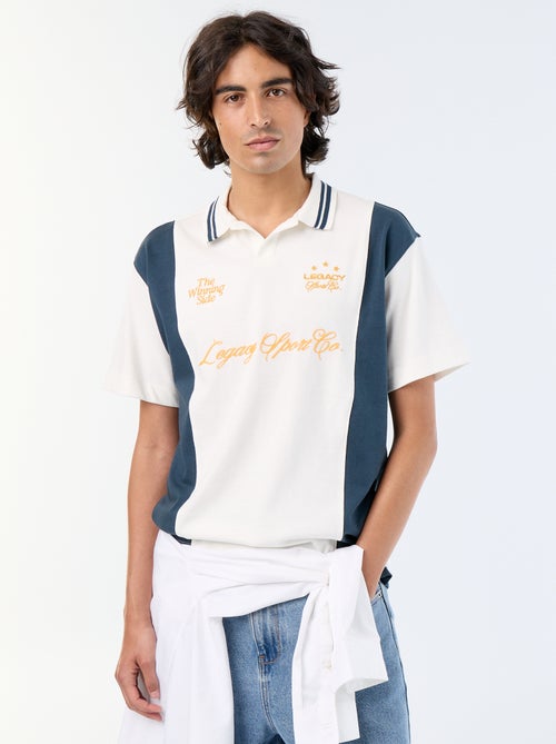 Polo met korte mouwen en borduursels - Kiabi