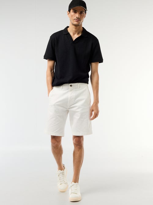 Polo met korte mouwen en gewafelde stof - Kiabi