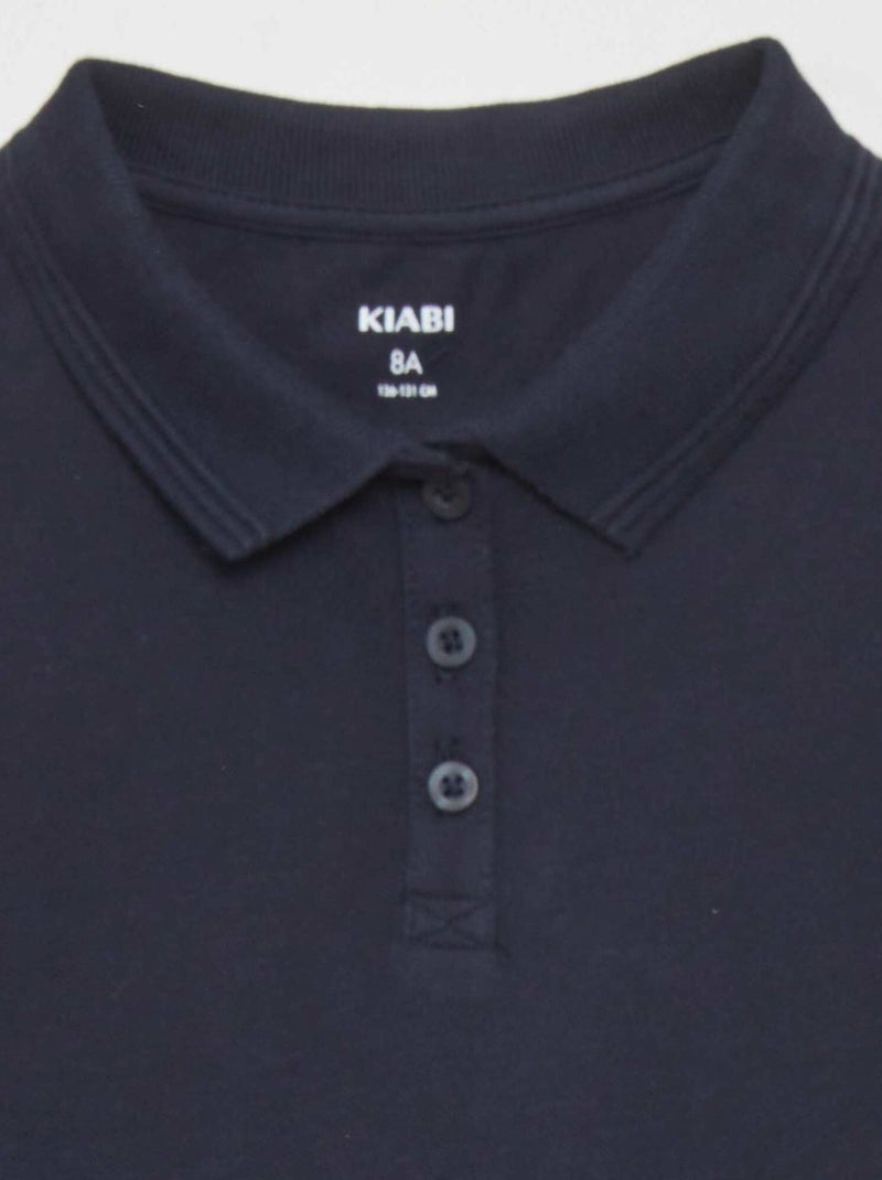 Polo met korte mouwen Marineblauw - Kiabi
