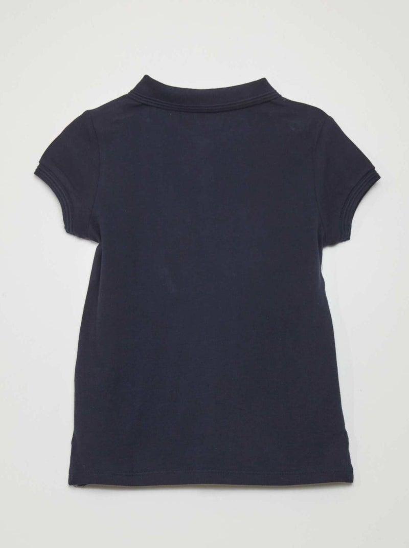 Polo met korte mouwen Marineblauw - Kiabi