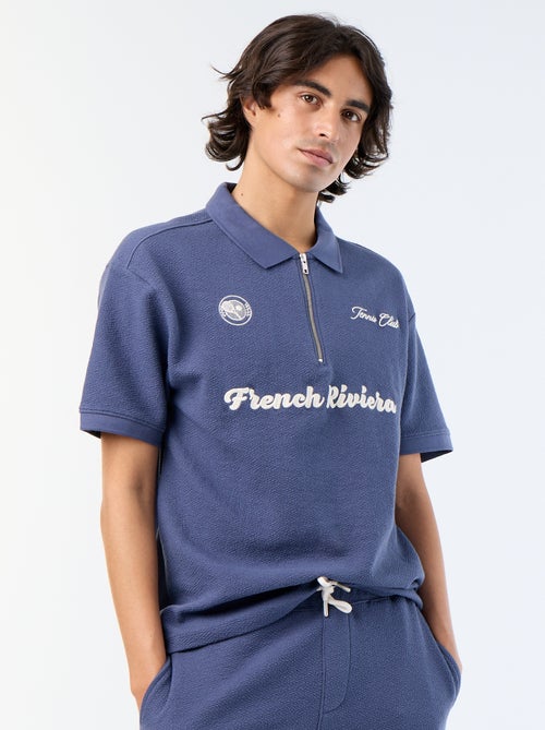 Polo met korte mouwen van fantasie stof - Kiabi