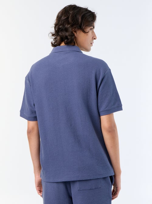 Polo met korte mouwen van fantasie stof - Kiabi