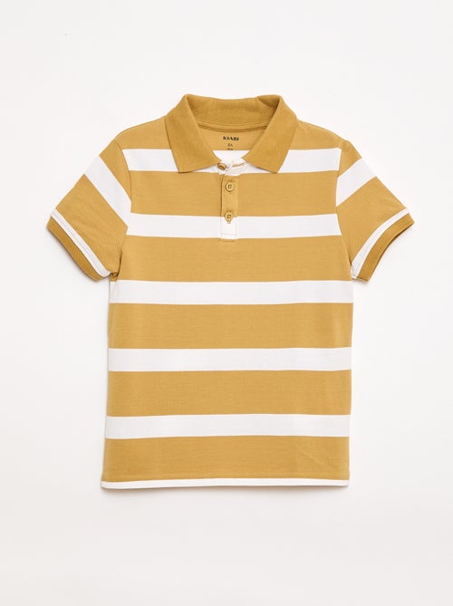 Polo met korte mouwen van katoenpiqué - Kiabi