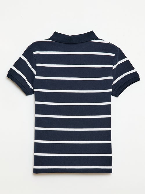 Polo met korte mouwen van katoenpiqué - Kiabi