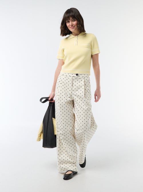 Polo met korte mouwen van katoenpiqué - Kiabi