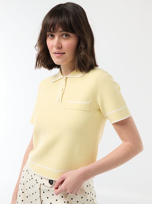 Polo met korte mouwen van katoenpiqué - Kiabi