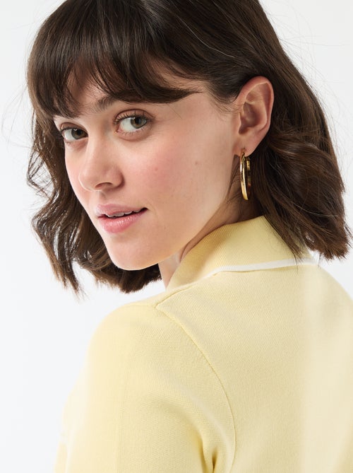 Polo met korte mouwen van katoenpiqué - Kiabi