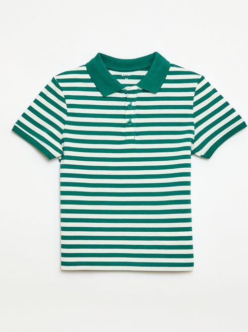 Polo met korte mouwen van katoenpiqué - Kiabi