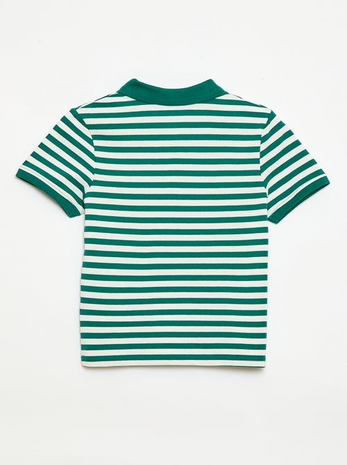 Polo met korte mouwen van katoenpiqué - Kiabi