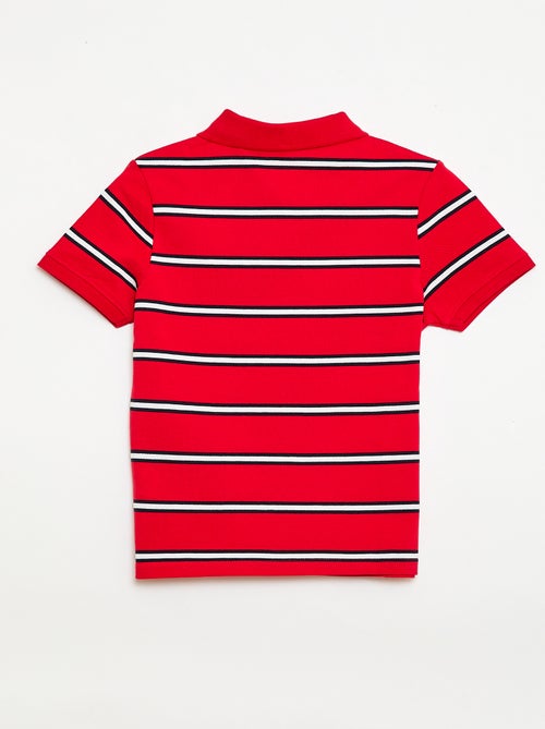 Polo met korte mouwen van katoenpiqué - Kiabi