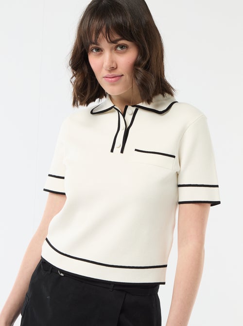 Polo met korte mouwen van katoenpiqué - Kiabi