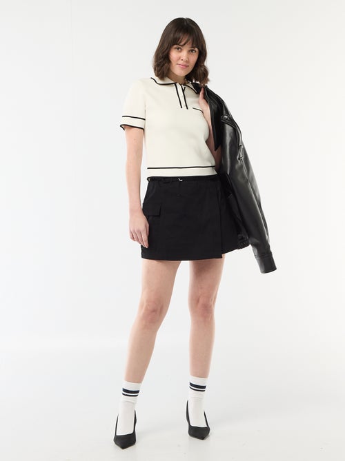 Polo met korte mouwen van katoenpiqué - Kiabi