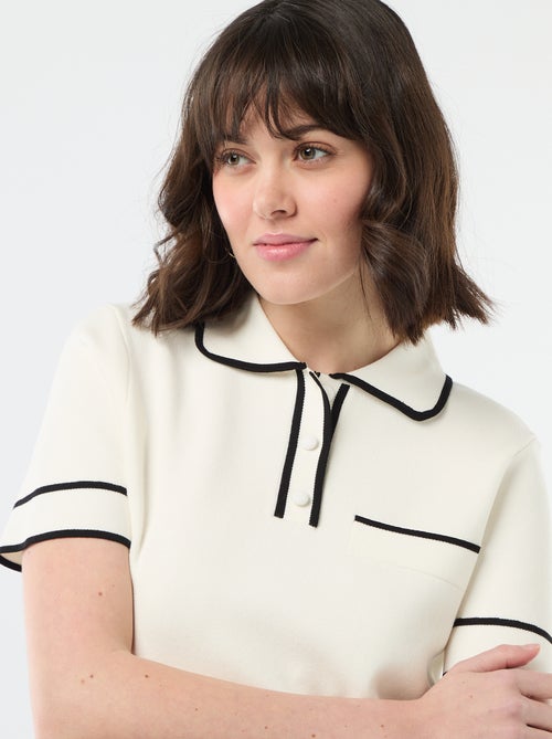 Polo met korte mouwen van katoenpiqué - Kiabi