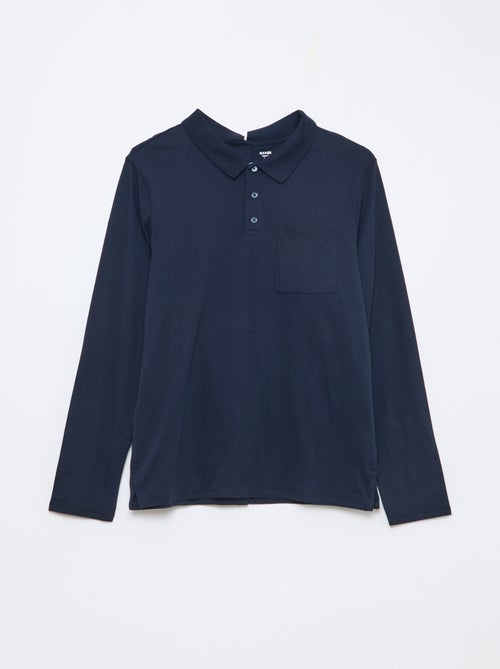 Polo met lange mouwen - makkelijk aan te trekken collectie - Kiabi