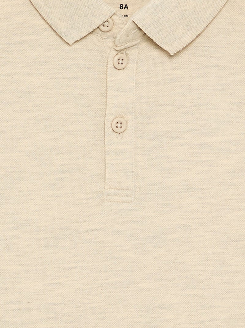 Polo met lange mouwen Biege - Kiabi