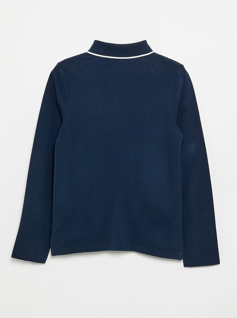 Polo met lange mouwen Blauw - Kiabi