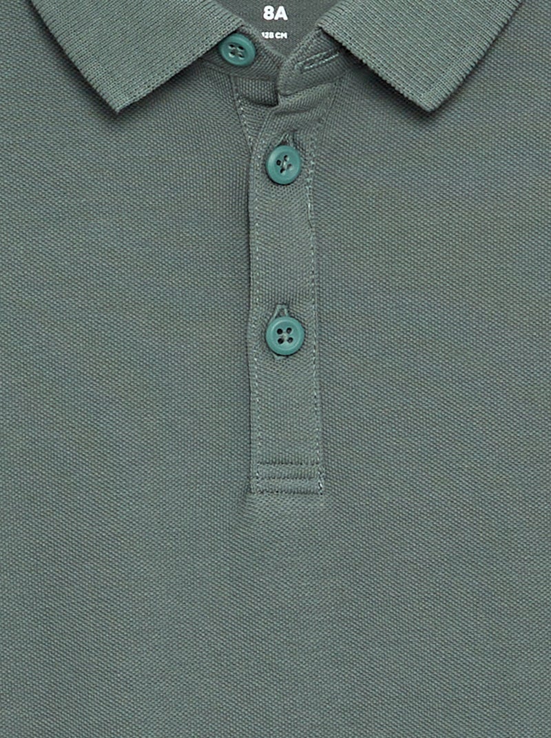 Polo met lange mouwen Groen - Kiabi