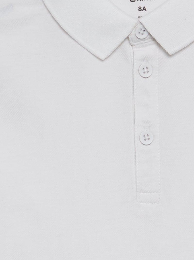Polo met lange mouwen Wit - Kiabi