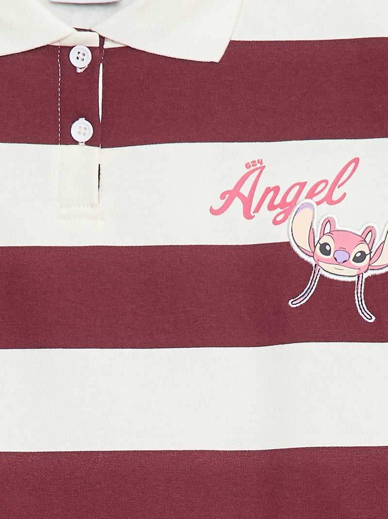 Polo met strepen en 'Angel' print 'Disney' Rose - Kiabi