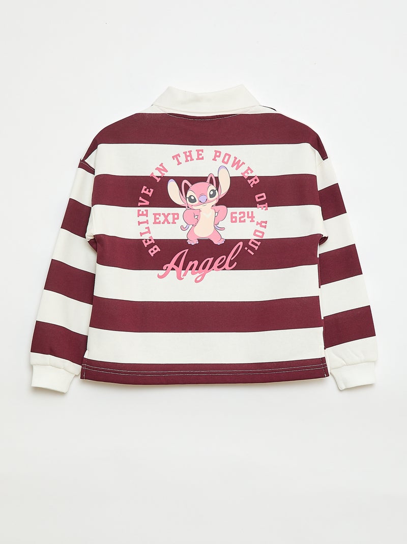 Polo met strepen en 'Angel' print 'Disney' Rose - Kiabi