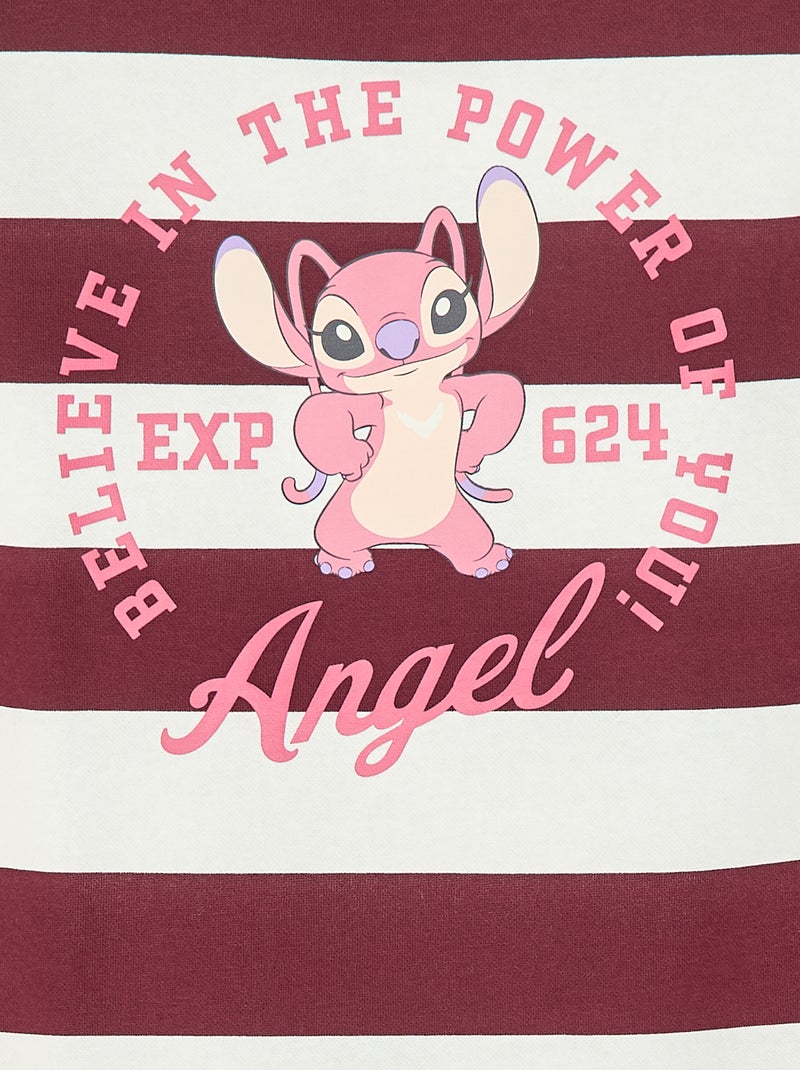 Polo met strepen en 'Angel' print 'Disney' Rose - Kiabi