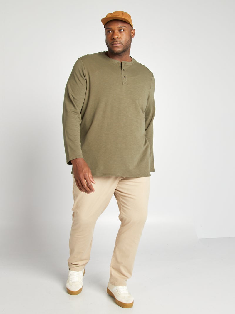 Polo met tuniekhals KAKI - Kiabi