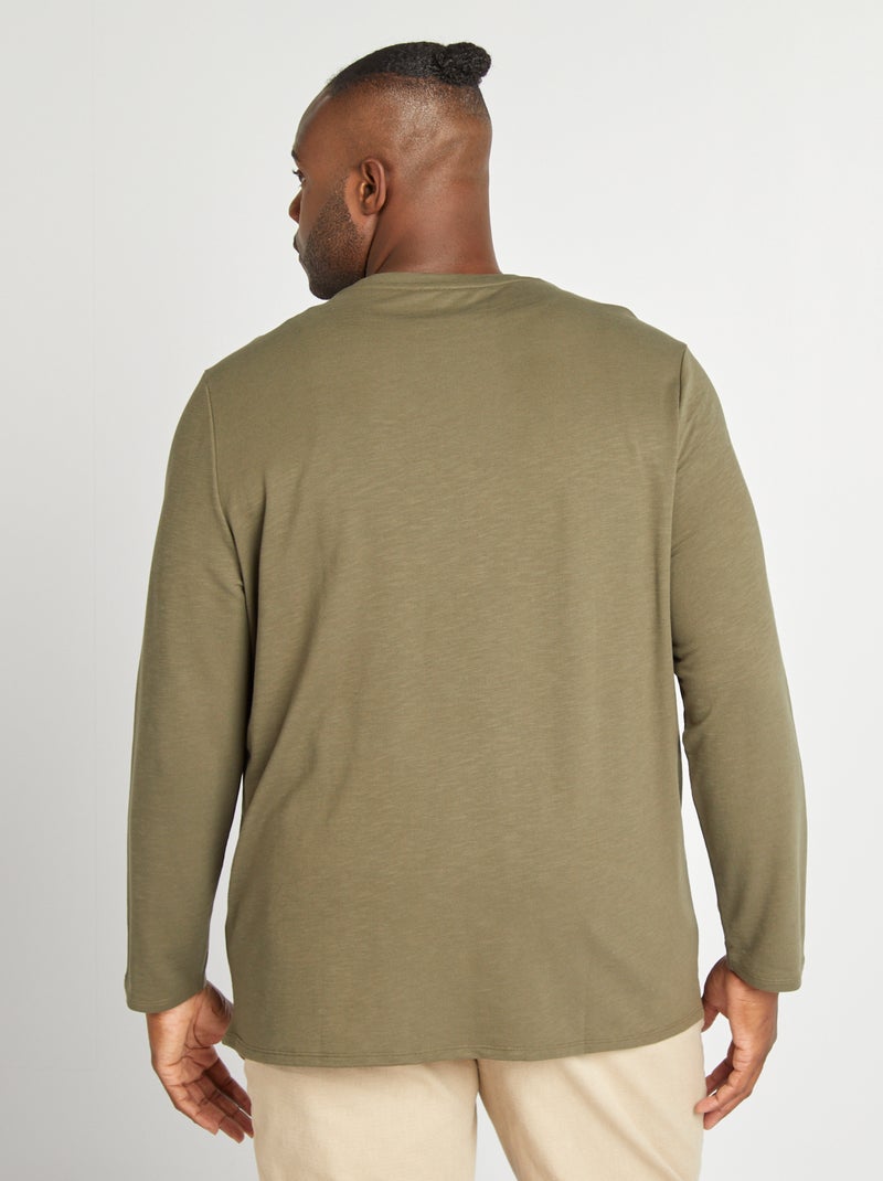 Polo met tuniekhals KAKI - Kiabi