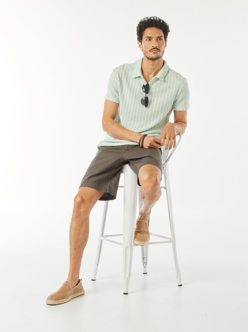 Polo met wafeltextuur en korte mouw - Kiabi