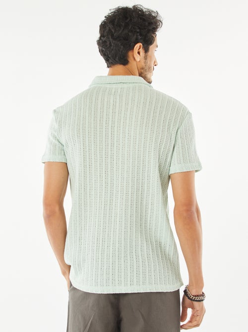 Polo met wafeltextuur en korte mouw - Kiabi