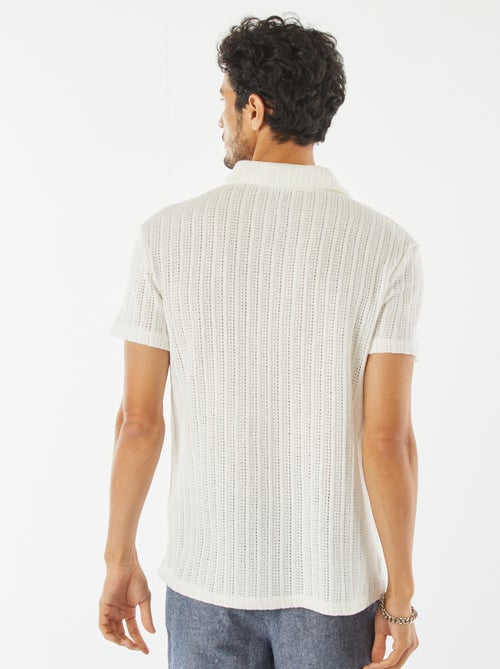 Polo met wafeltextuur en korte mouw - Kiabi