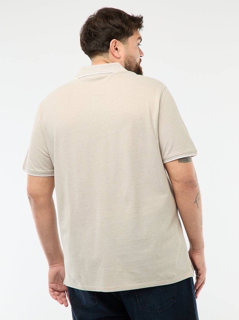 Polo regular fit Biege - Kiabi