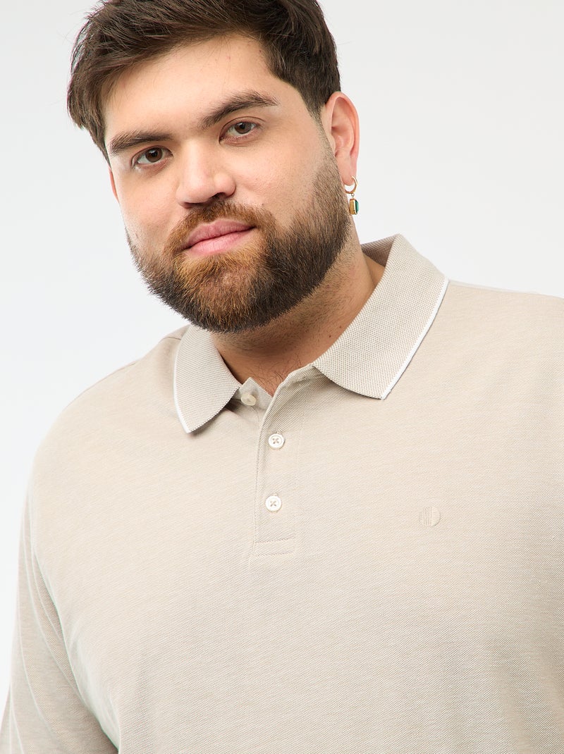 Polo regular fit Biege - Kiabi