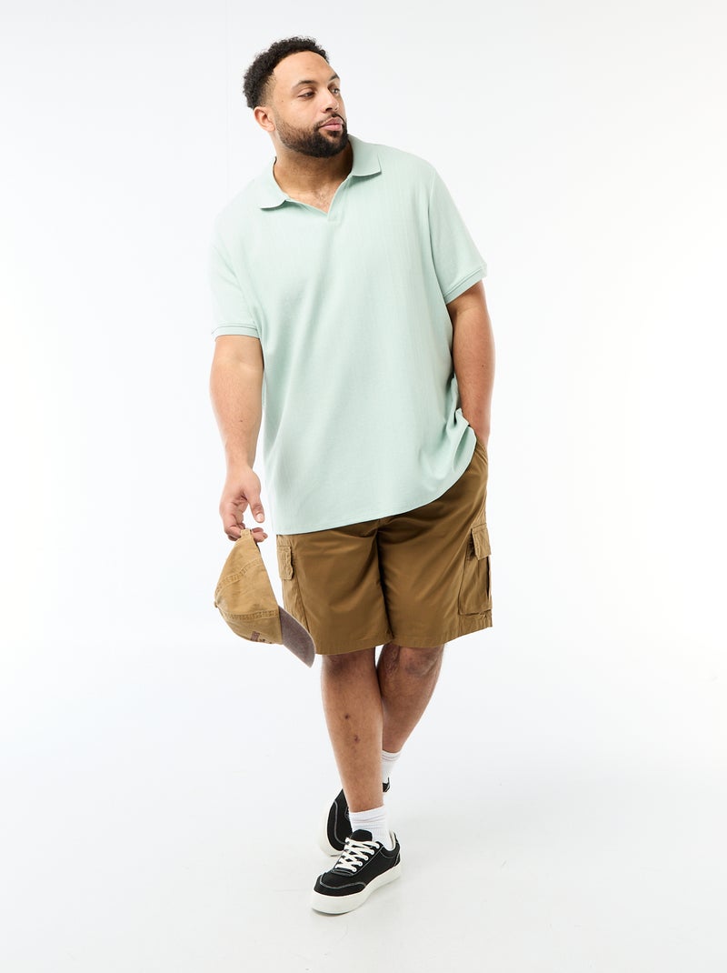 Polo regular fit met korte mouwen Blauw - Kiabi
