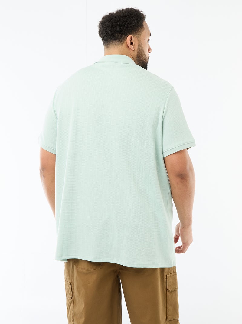 Polo regular fit met korte mouwen Blauw - Kiabi
