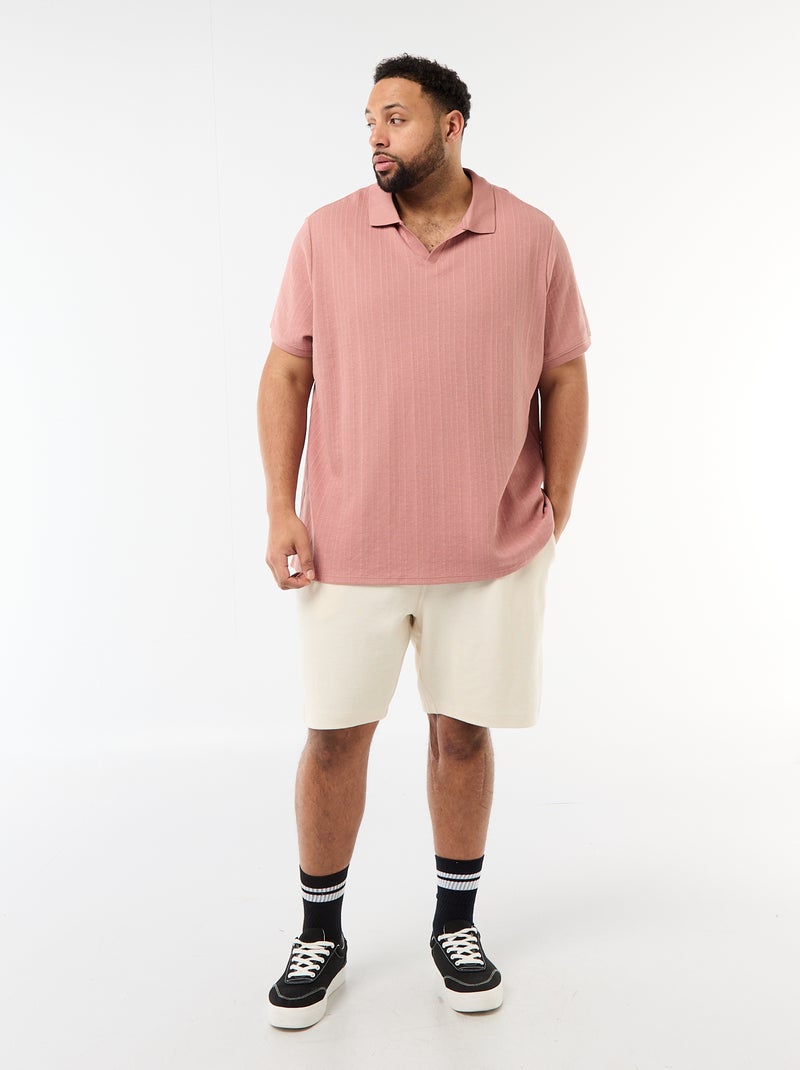 Polo regular fit met korte mouwen Rose - Kiabi
