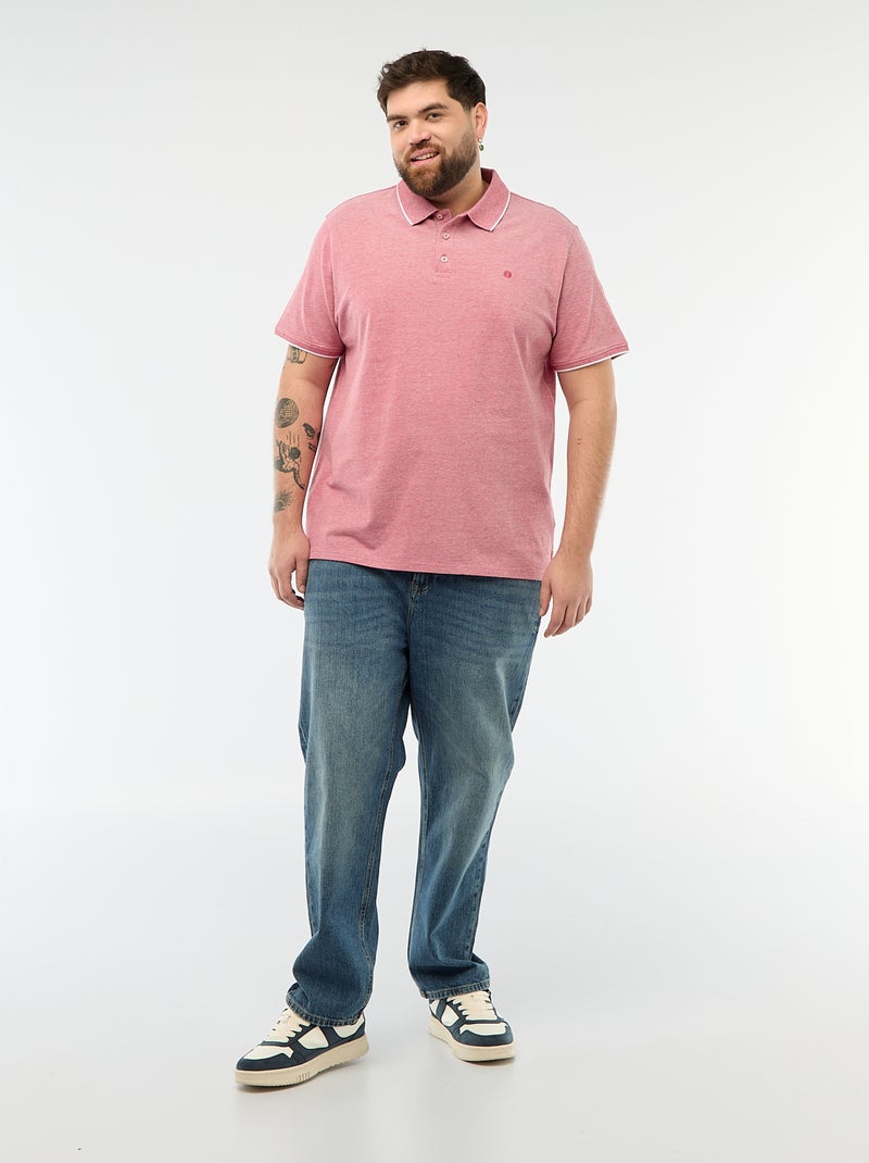 Polo regular fit Rood - Kiabi