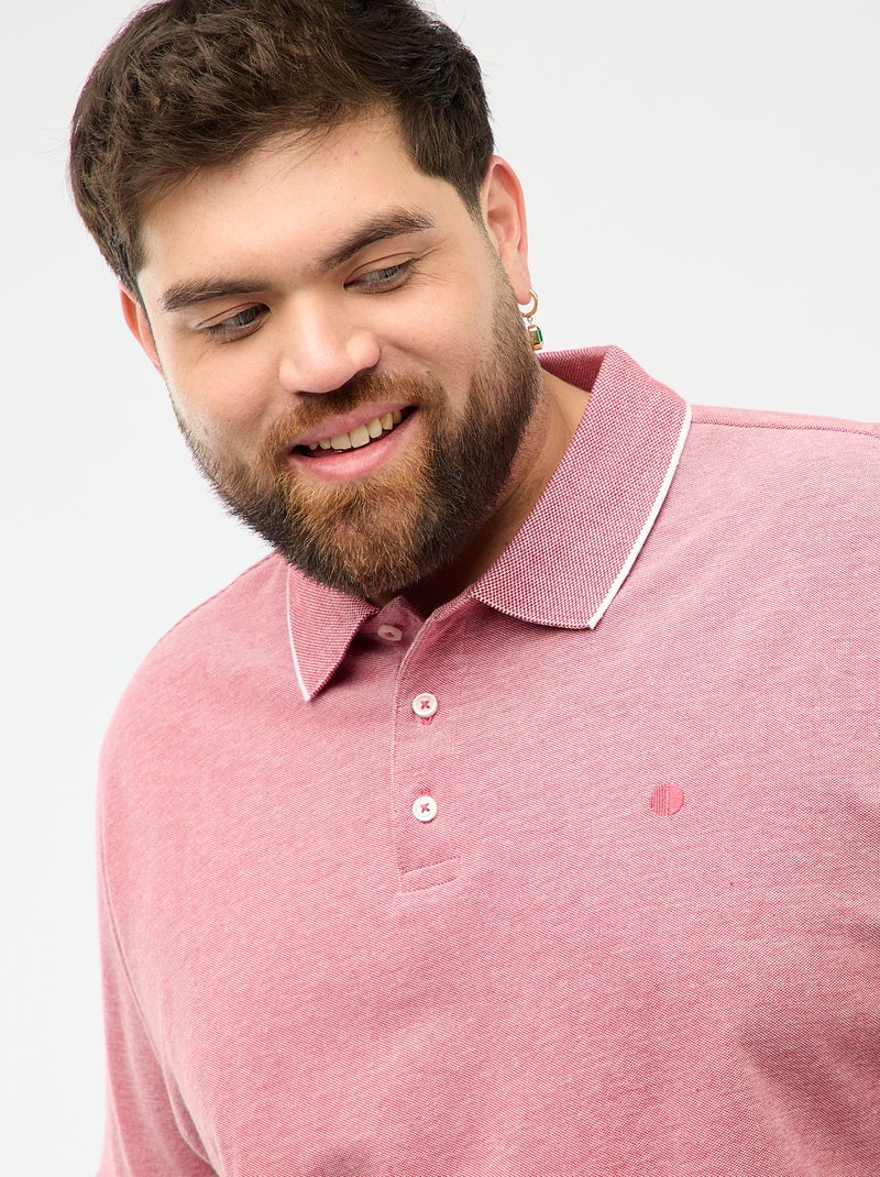 Polo regular fit Rood - Kiabi