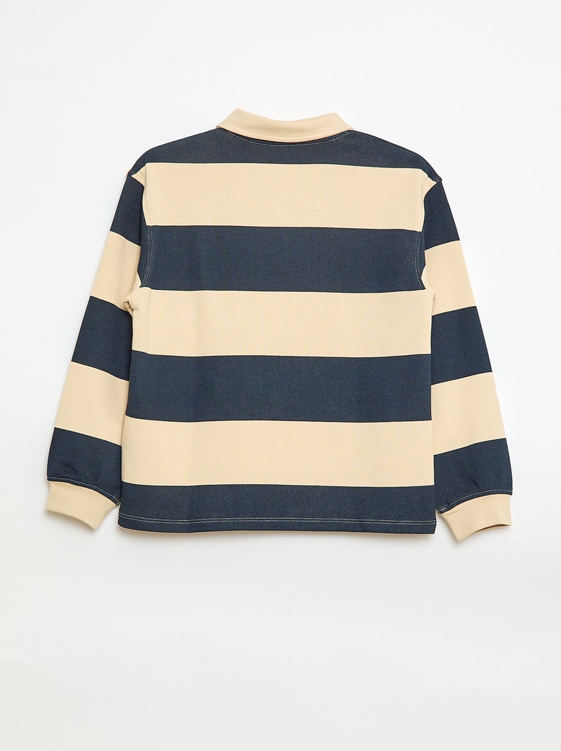 Polo sweater met strepen Blauw - Kiabi