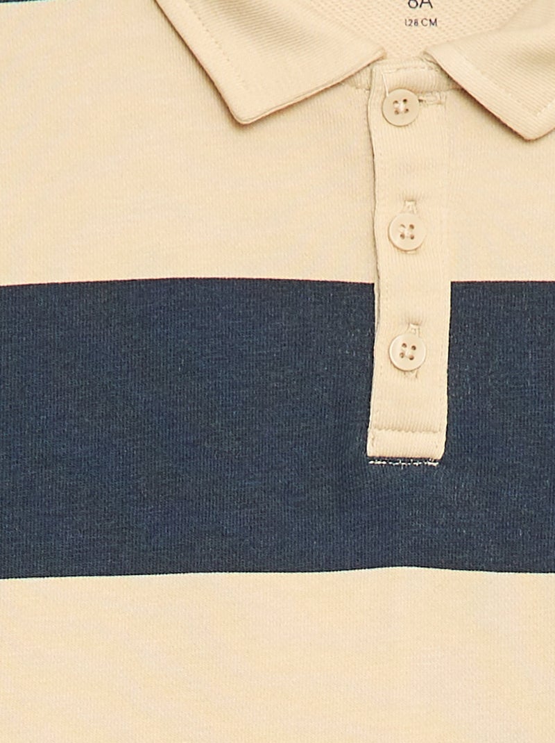 Polo sweater met strepen Blauw - Kiabi